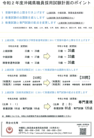 沖縄県庁採用試験情報 Tacからのお知らせ